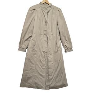 Saxton Hall Womens Vintage 70s Elevated Classic Quilted Long Trench Coat Size 11